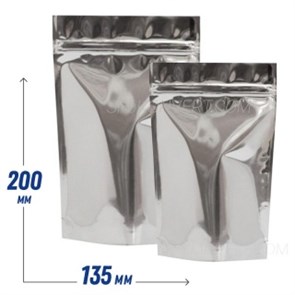 МЕТАЛЛИЗИРОВАННЫЙ ДОЙ-ПАК 14*20+40мм, zip-lock K1812
