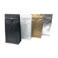 Черный пакет для кофе 150*320+100 мм / 1 кг / 8-шовный с замком zip-lock / клапан дегазации K2120