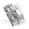 Пакет серебро для кофе 150*320+100 мм / 1 кг / 8-шовный с замком zip-lock / клапан дегазации K2122