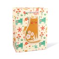 Пакет подарочный с ручками, "Милые животные 3D", 23х18х10см, глиттер, бумага, 4 дизайна 2020