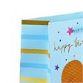 Пакет подарочный с ручками, "Happy Birthday", 23х18х10см, золотое тиснение, бумага, 4 дизайна 2022