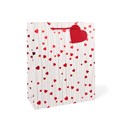 Пакет подарочный с ручками, "Сердца", 32х26х12см, тиснение, бумага, 4 дизайна 2031