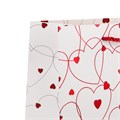 Пакет подарочный с ручками, "Сердца", 32х26х12см, тиснение, бумага, 4 дизайна 2031