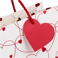 Пакет подарочный с ручками, "Сердца", 32х26х12см, тиснение, бумага, 4 дизайна 2031