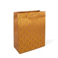 Пакет подарочный с ручками, "Ромбы", 32х26х12см, золотое тиснение, бумага, 4 цвета 2036