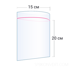 ГРИППЕР С ЗАМКОМ ZIP-LOCK 15*20 см, плотность 80 мкм ZIP15/20/80