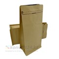 Крафт пакет для кофе 130*200+70 мм / 0.25 кг / 8-шовный с замком zip-lock / клапан дегазации K2100