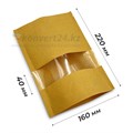 ПАКЕТ ДОЙ-ПАК 150*220 мм С ОКНОМ 40 мм, zip-lock для чая 2068